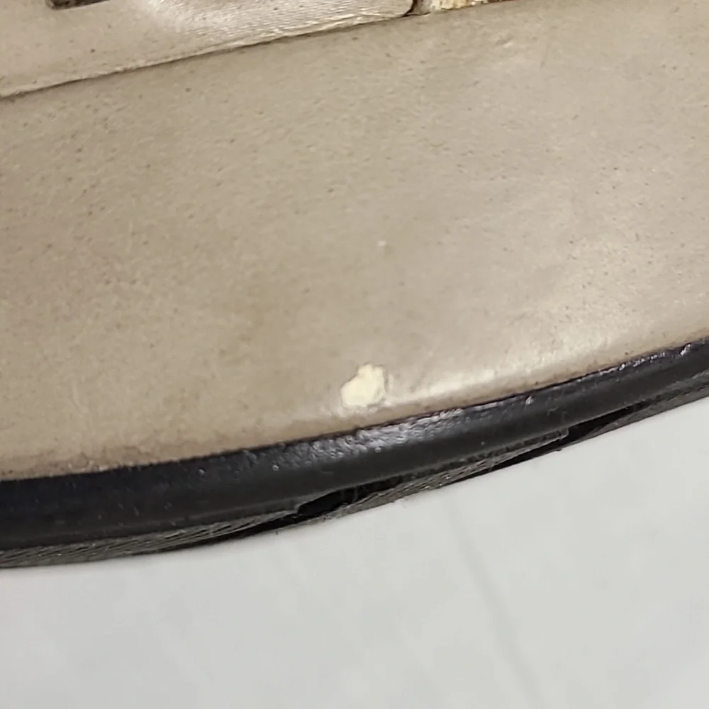 Eyeletted Boho T-strap Buckle Wedge Sandals Beige Natural Soul Naturalizer 9M - Picture 11 of 15